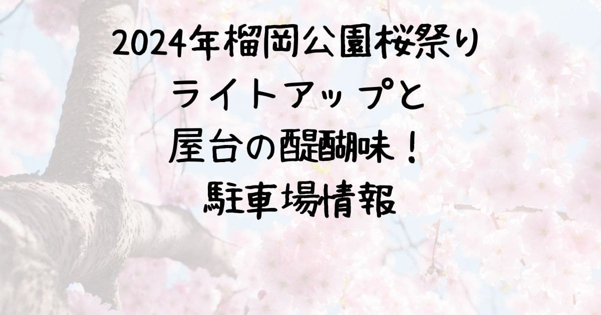 2024年榴岡公園桜祭りライトアップと屋台の醍醐味！駐車場情報